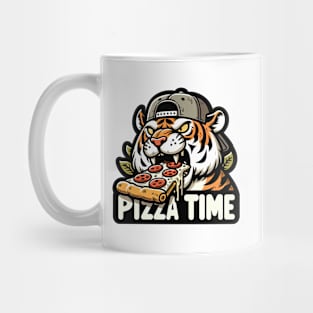 tiger eating slice a pizza Mug